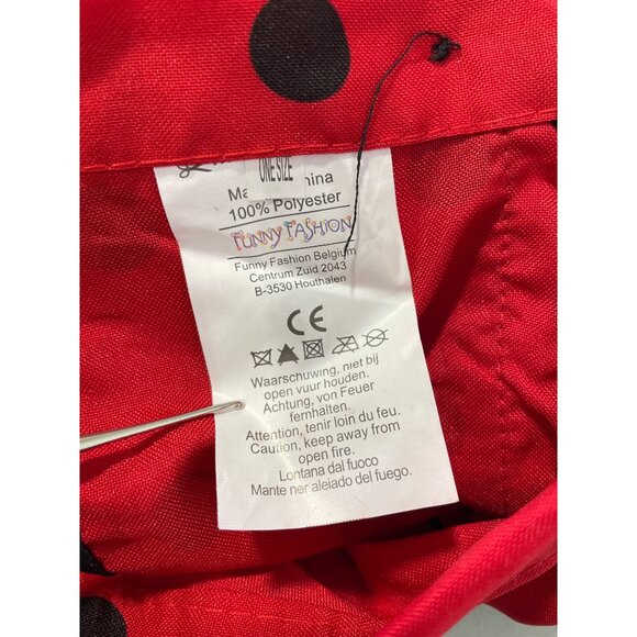 Funny Fashion Child Sock Hop Skirt and Scarf One Size Red Black Polka Dot NEW - Picture 5 of 7